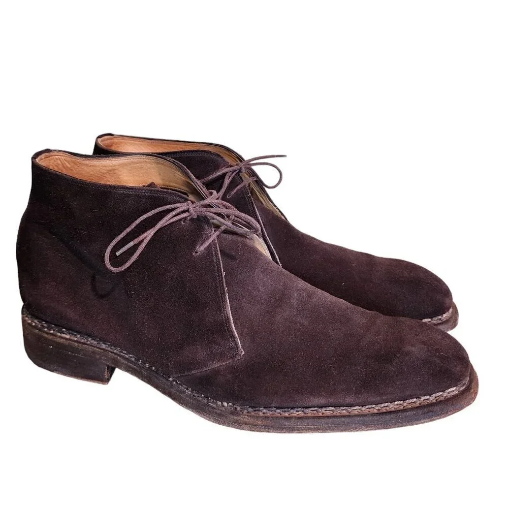 Calzoleria Harris Firenze Italy Suede Lace Up Chukka Boots for Barney's New York